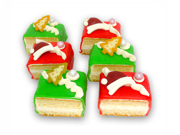 Kerst Petitfours 6 stuks